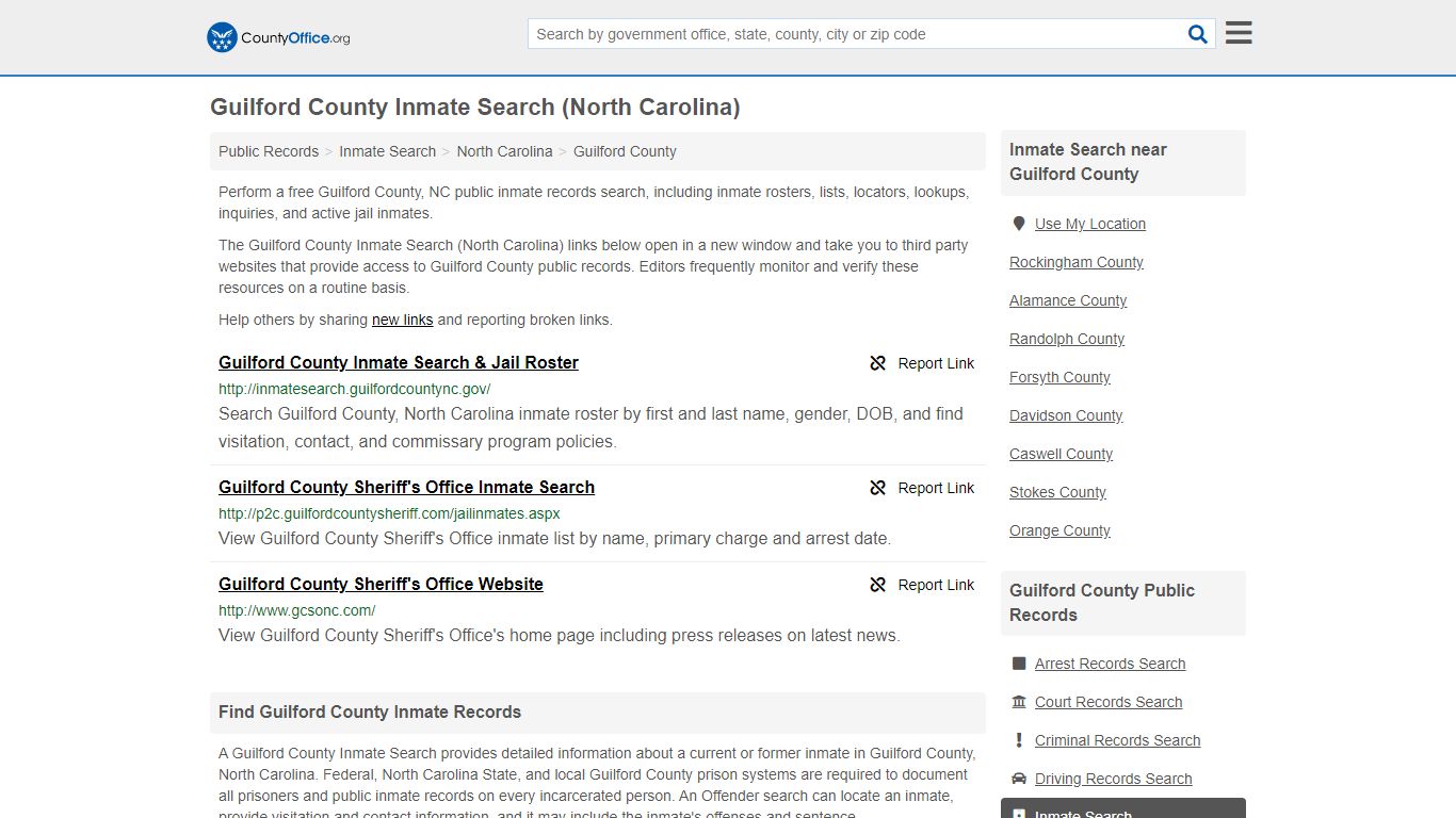 Inmate Search - Guilford County, NC (Inmate Rosters ...